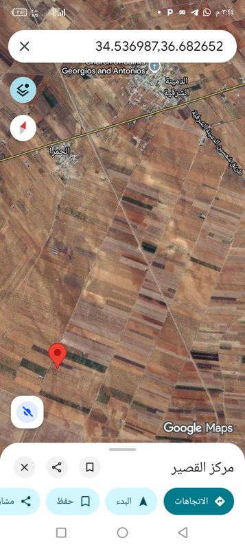 أرض زراعية جنوب قرية الدمينة الشرقية  طريق القصير